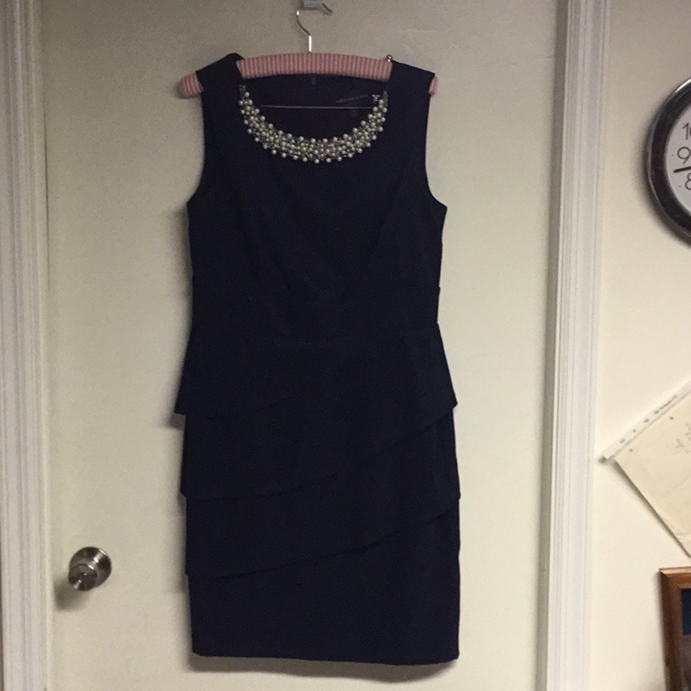 Size 12 Navy Blue Dress. Excellent condition.